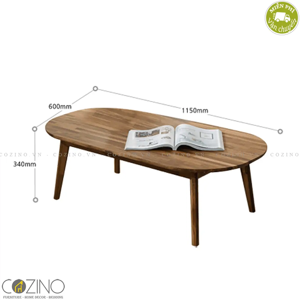 COZINO|Bàn sofa Begonia gỗ cao su đẹp, chất lượng, giá rẻ