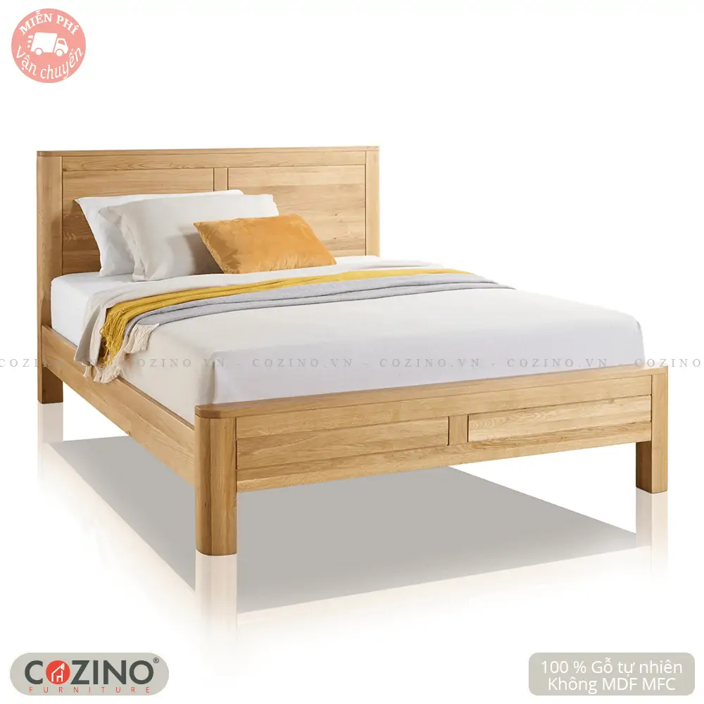 COZINO|Giường Emley gỗ sồi đẹp, chất lượng, giá rẻ