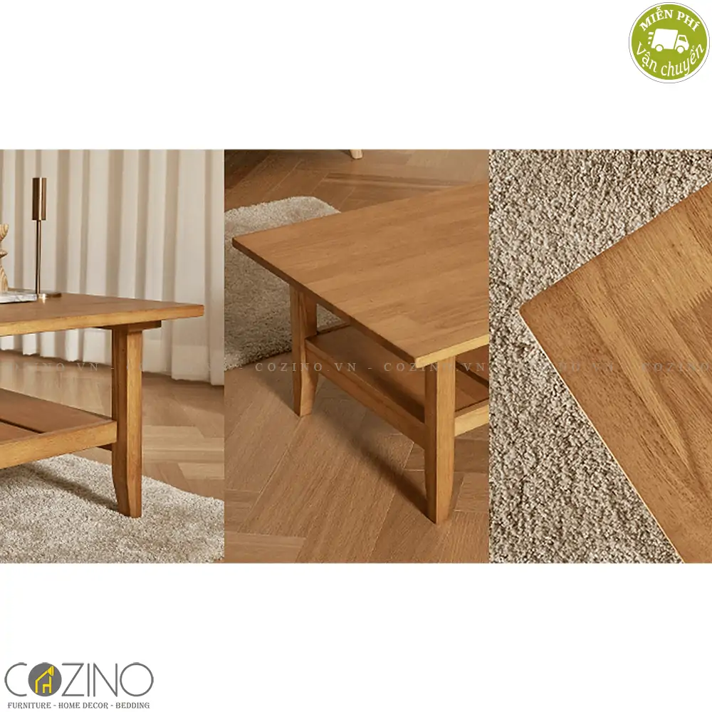 COZINO|Bàn sofa Iris gỗ cao su đẹp, chất lượng, giá rẻ