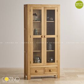 Tủ trưng bày Capri gỗ sồi xuất khẩu, đẹp, giá rẻ