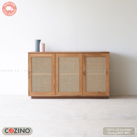 Tủ trưng bày lưu trữ Rattan 3 cánh mây- đẹp, giá rẻ tại hcm và hà nội