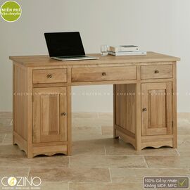 Bàn làm việc Cawood có 2 tủ hông gỗ sồi Mỹ- đẹp, giá rẻ tại hcm và hà nội