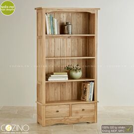 Tủ kệ sách và trưng bày cao Cawood gỗ sồi Mỹ- đẹp, giá rẻ tại hcm và hà nội