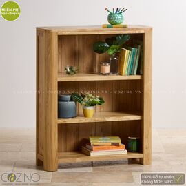 Tủ kệ sách, trưng bày Emley thấp gỗ sồi Mỹ- đẹp, giá rẻ tại hcm và hà nội