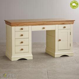 Bàn làm việc Canary có 2 tủ hông gỗ sồi Mỹ- đẹp, giá rẻ tại hcm và hà nội