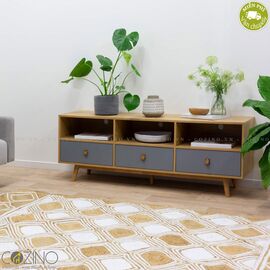 Tủ tivi Blake gỗ tự nhiên màu ghi- đẹp, giá rẻ tại hcm và hà nội