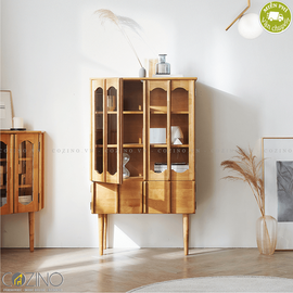 Tủ trưng bày 2 tầng Iris - Màu tự nhiên- đẹp, giá rẻ tại hcm và hà nội