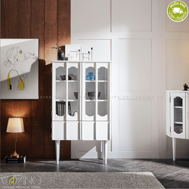 Tủ trưng bày 2 tầng Iris - Màu trắng- đẹp, giá rẻ tại hcm và hà nội