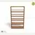 Kệ sách 5 tầng CZN588 gỗ cao su màu cánh gián đẹp