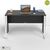 Bộ bàn làm việc CZN-Hidu gỗ tự nhiên màu đen chân trắng và ghế eames đen- đẹp, giá rẻ tại hcm và hà nội