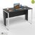 Bộ bàn làm việc CZN-Hidu gỗ tự nhiên màu đen chân trắng và ghế eames đen- đẹp, giá rẻ tại hcm và hà nội