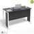 Bộ bàn làm việc CZN-Hidu gỗ tự nhiên màu đen chân trắng và ghế eames đen- đẹp, giá rẻ tại hcm và hà nội