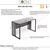 Bộ bàn làm việc CZN-Hidu gỗ tự nhiên màu đen chân trắng và ghế eames đen- đẹp, giá rẻ tại hcm và hà nội