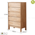 Tủ 5 ngăn kéo 5 tầng Poppy gỗ cao su- đẹp, giá rẻ tại hcm và hà nội