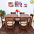 Bàn ăn Cabin gỗ cao su sơn màu xoan đào nhiều kích thước- đẹp, giá rẻ tại hcm và hà nội