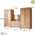 Bộ tủ quần áo và bàn trang điểm Poppy gỗ cao su- đẹp, giá rẻ tại hcm và hà nội