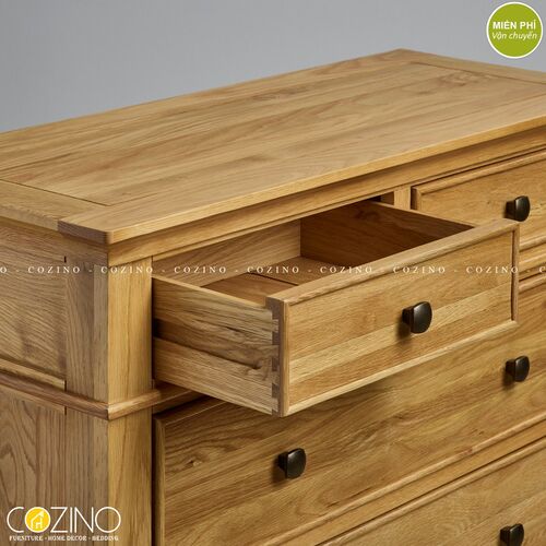 Tủ 5 ngăn kéo ngang Holy gỗ sồi tại Hà nội