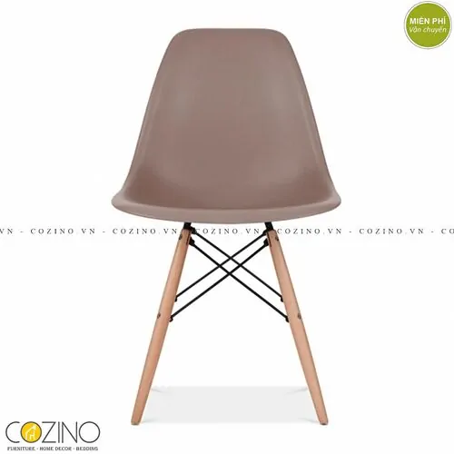 Ghế CZN-Eames màu cafe chân gỗ chất lượng cao