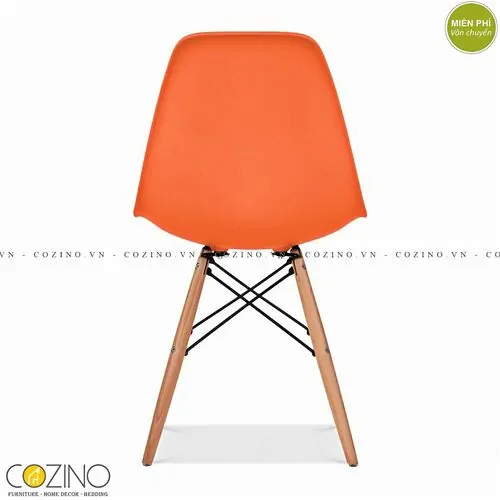 Ghế CZN-Eames màu cam chân gỗ tại hồ chí minh