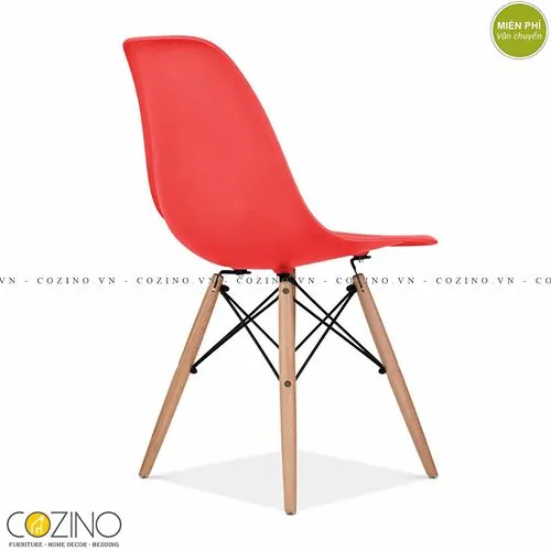 Ghế CZN-Eames màu đỏ chân gỗ giá rẻ