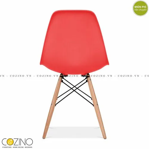 Ghế CZN-Eames màu đỏ chân gỗ tại hồ chí minh