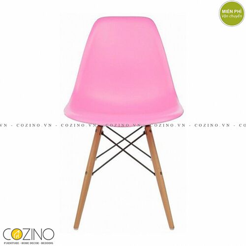 Ghế CZN-Eames màu hồng chân gỗ tại hồ chí minh
