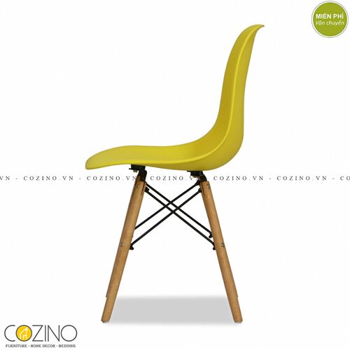 Ghế CZN-Eames màu vàng chân gỗ giá rẻ