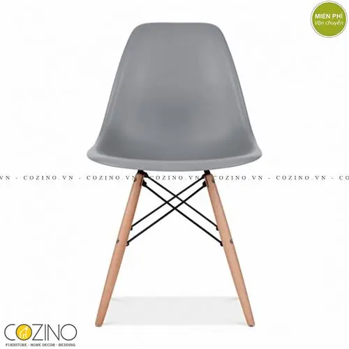 Ghế CZN-Eames màu xám chân gỗ tại hà nội
