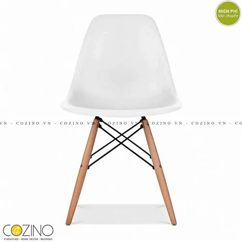 Ghế CZN-Eames màu trắng chân gỗ đẹp