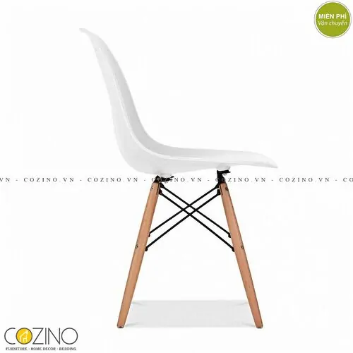 Ghế CZN-Eames màu trắng chân gỗ giá rẻ