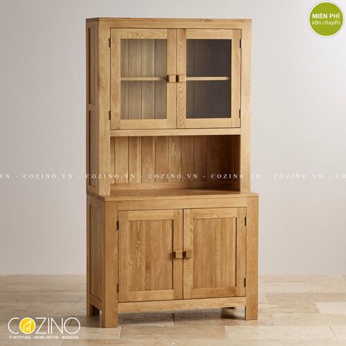 Tủ bếp trưng bày 2 cánh Capri gỗ sồi tại hà nội