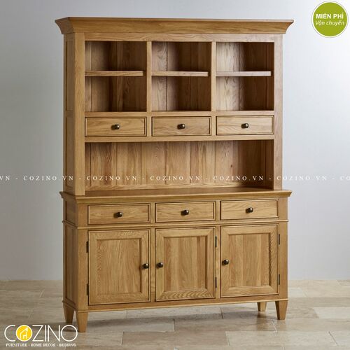 Tủ bếp trưng bày 3 cánh Holy gỗ sồi tại hồ chí minh