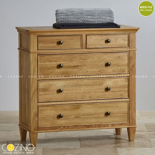 Tủ 5 ngăn kéo ngang Holy gỗ sồi đẹp giá rẻ