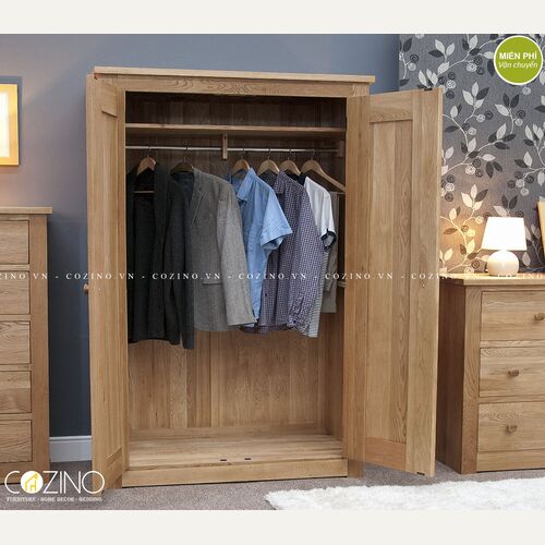 Tủ quần áo hai cánh Torino gỗ sồi tại hồ chí minh và hà nội