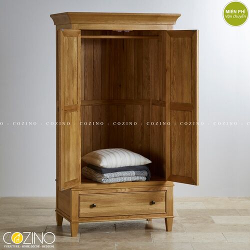 Tủ quần áo Holy 2 cánh 1 ngăn kéo gỗ sồi tại Hồ chí minh