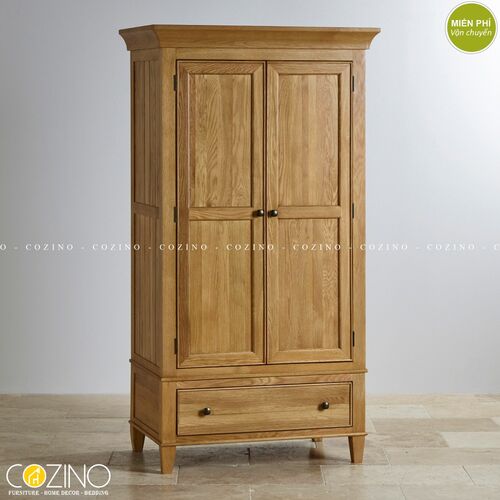 Tủ quần áo Holy 2 cánh 1 ngăn kéo gỗ sồi đẹp giá rẻ