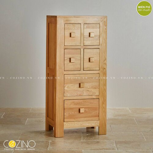 Tủ 6 ngăn kéo đứng Capri gỗ sồi tại hồ chí minh và hà nội