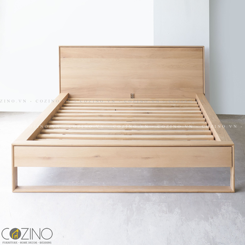 Giường đôi  Nordic gỗ sồi- đẹp, giá rẻ tại hcm và hà nội