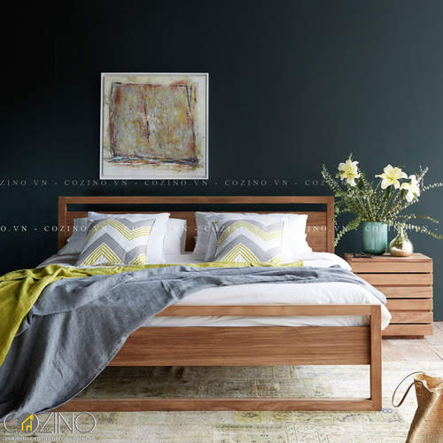 Giường đôi Frame gỗ sồi nhiều kích thước- đẹp, giá rẻ tại hcm và hà nội