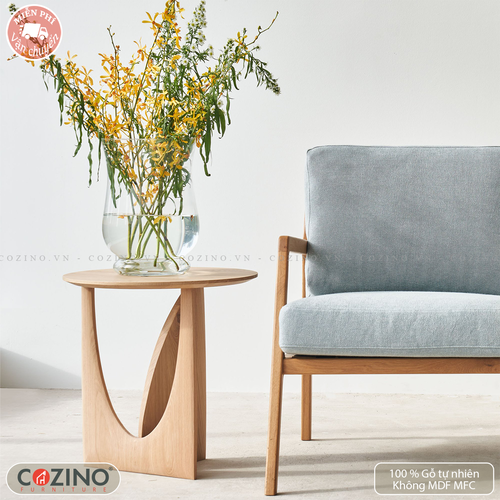 Bàn trà, bàn phụ, bàn góc Geome gỗ sồi- đẹp, giá rẻ tại hcm và hà nội