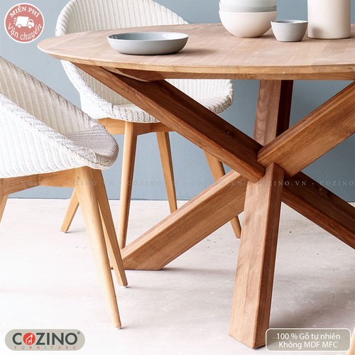 Bàn ăn tròn Craft gỗ sồi- đẹp, giá rẻ tại hcm và hà nội