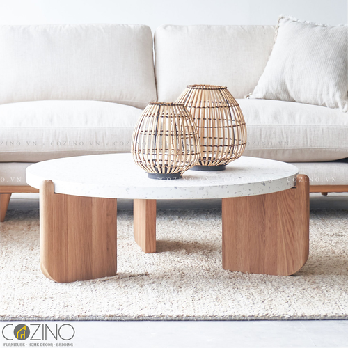 Bàn sofa, bàn trà Native mặt đá Terrazzo- đẹp, giá rẻ tại hcm và hà nội