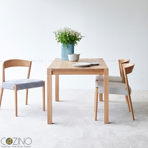 Bàn ăn 4 chỗ Kholm gỗ sồi (chọn kích thước)- đẹp, giá rẻ tại hcm và hà nội