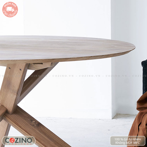 Bàn ăn tròn Craft gỗ sồi- đẹp, giá rẻ tại hcm và hà nội