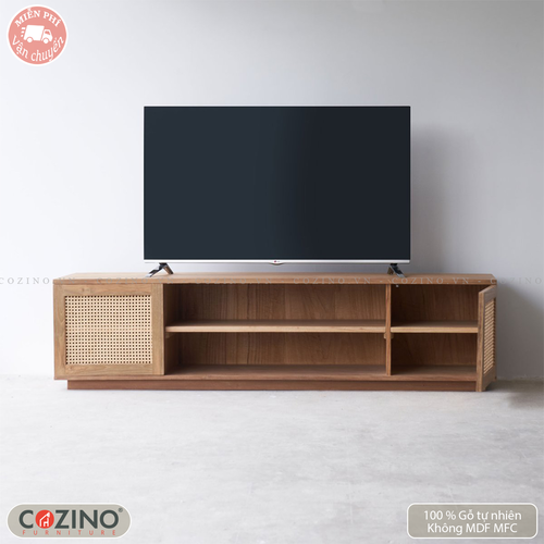 Tủ kệ tivi Bracken 2 cánh mây- đẹp, giá rẻ tại hcm và hà nội