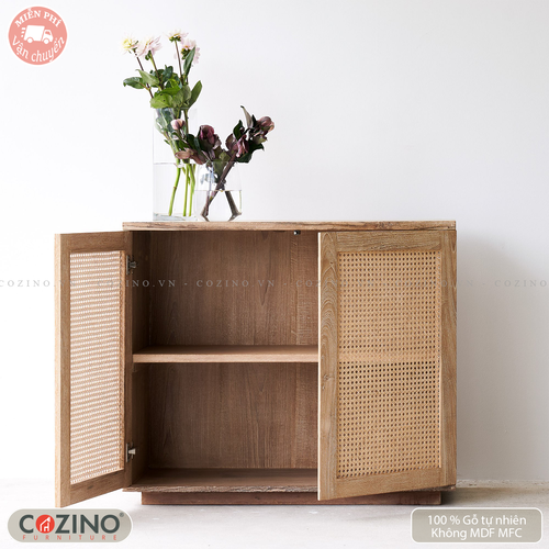 Tủ sideboard lưu trữ 2 tầng Bracken cánh mây- đẹp, giá rẻ tại hcm và hà nội