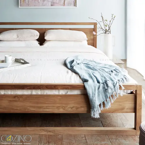 Giường đôi Frame gỗ sồi nhiều kích thước- đẹp, giá rẻ tại hcm và hà nội