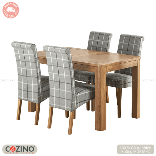 Bàn ăn Emley gỗ sồi trắng Mỹ (nhiều kích thước)- đẹp, giá rẻ tại hcm và hà nội