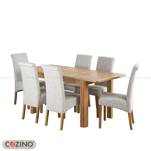 Bàn ăn mở rộng Emley gỗ sồi (160 lên 210cm)- đẹp, giá rẻ tại hcm và hà nội
