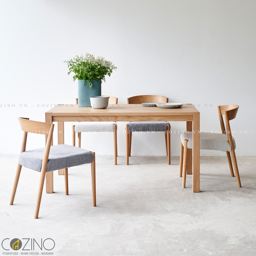 Bàn ăn 4 chỗ Kholm gỗ sồi (chọn kích thước)- đẹp, giá rẻ tại hcm và hà nội